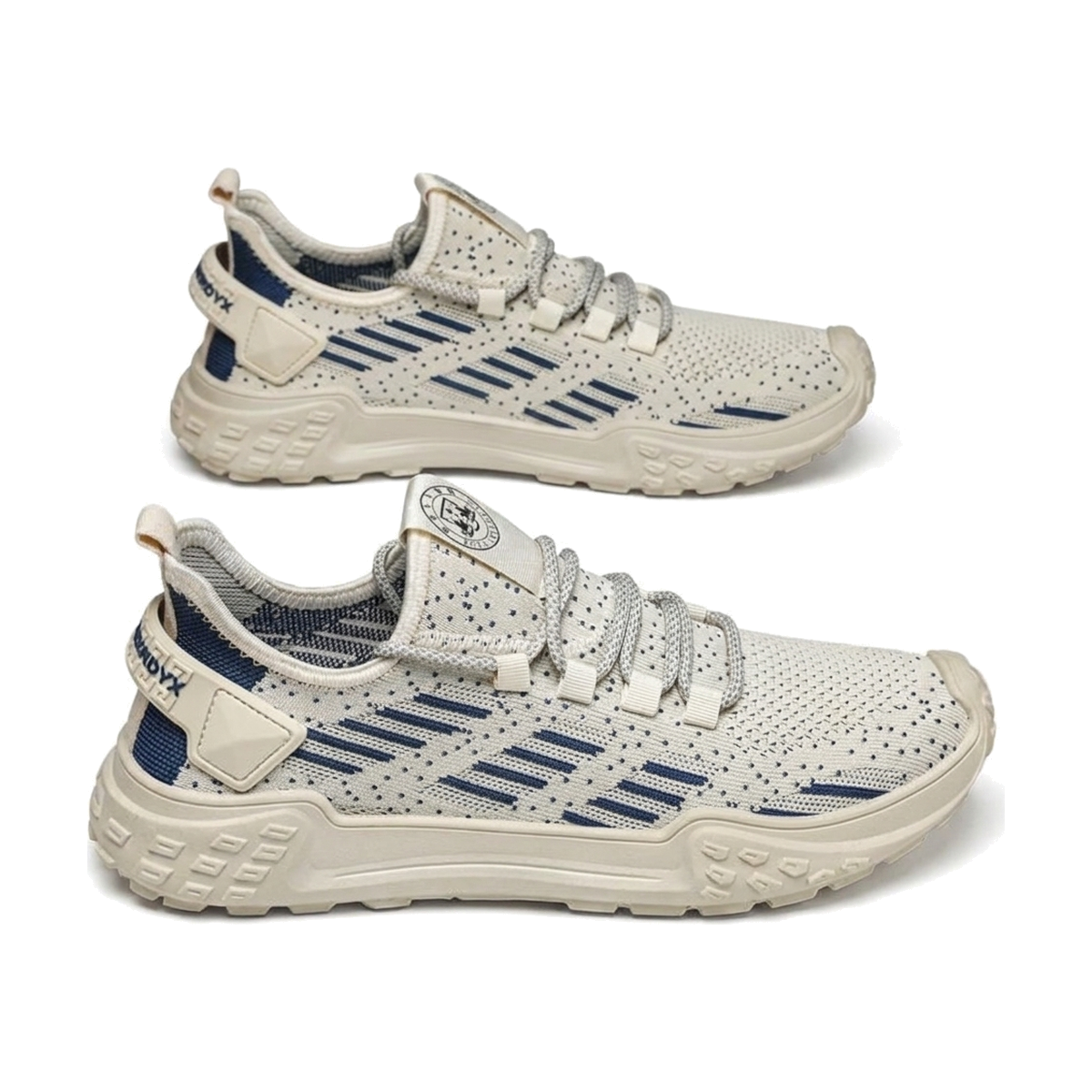 Men's Silver, Gray and Navy Mesh Slip-On Sneakers