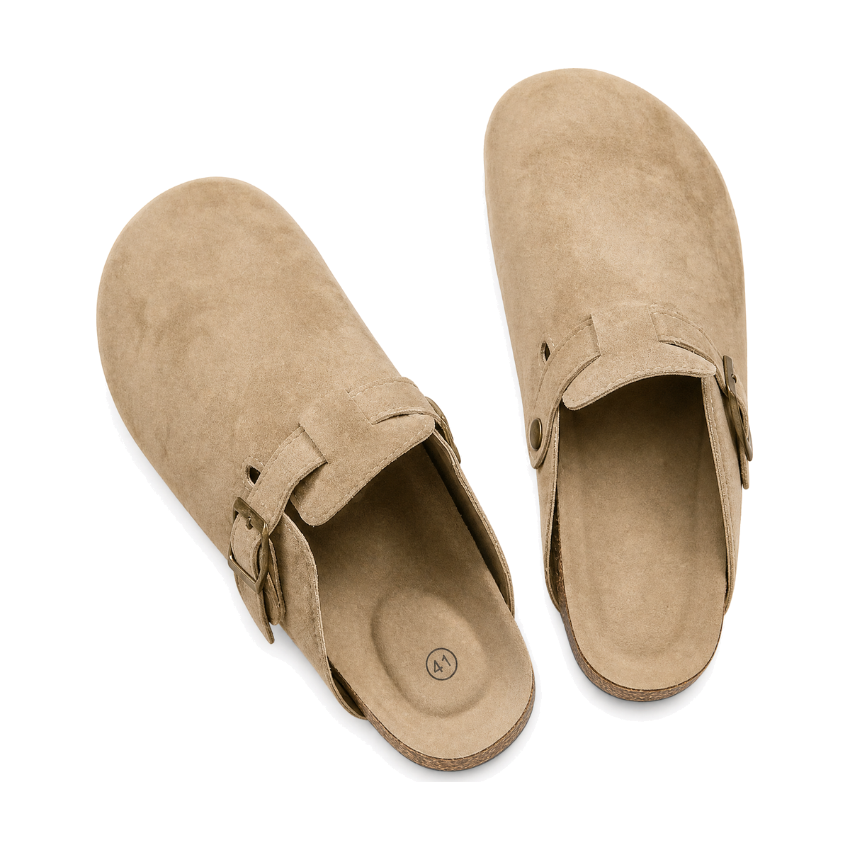 Men's Taupe Backless Casual Mules
