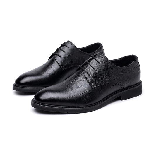 Men's White, Black and Silver Dress Shoes
